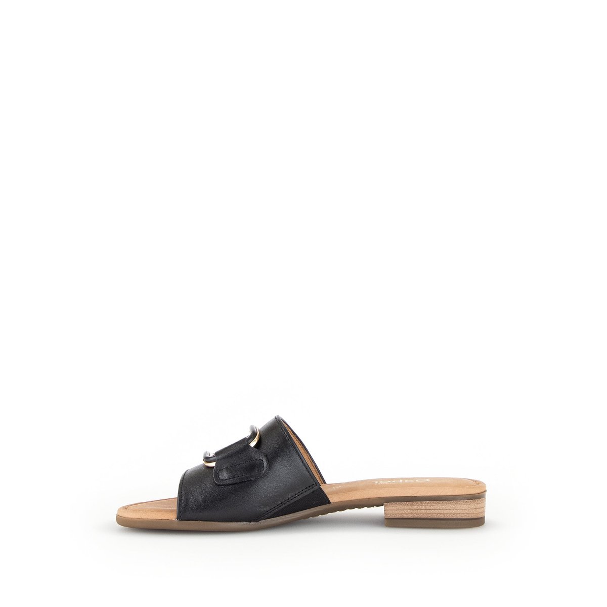 Sandales en cuir lisse noir lisse, GABOR