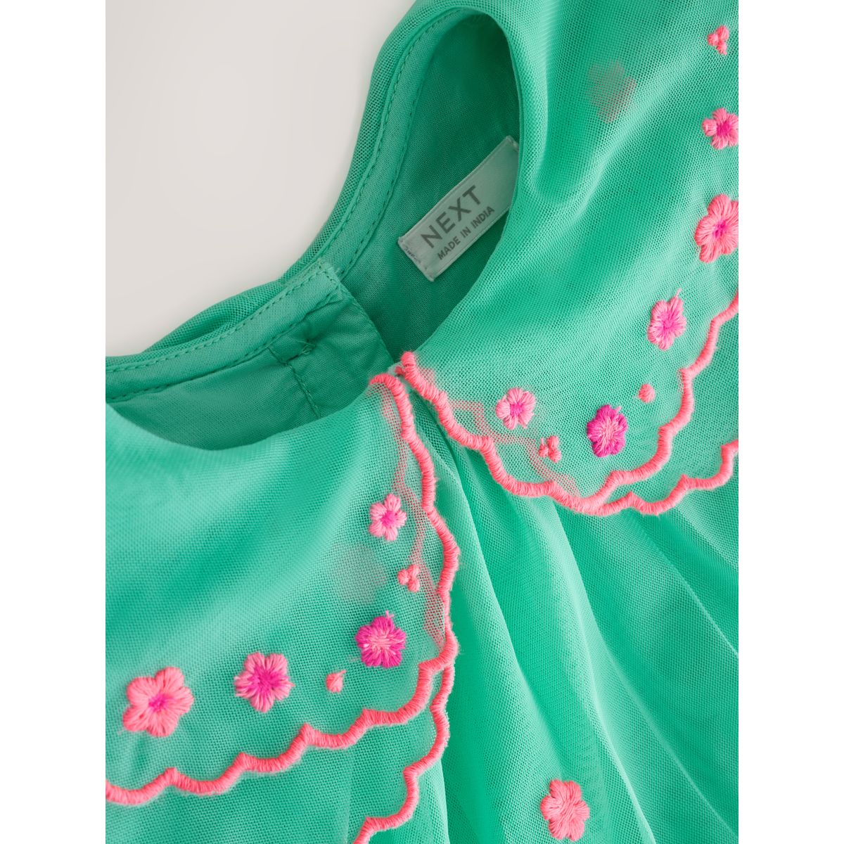 Robe en mesh brodée pour grandes occasions bleu sarcelle, NEXT