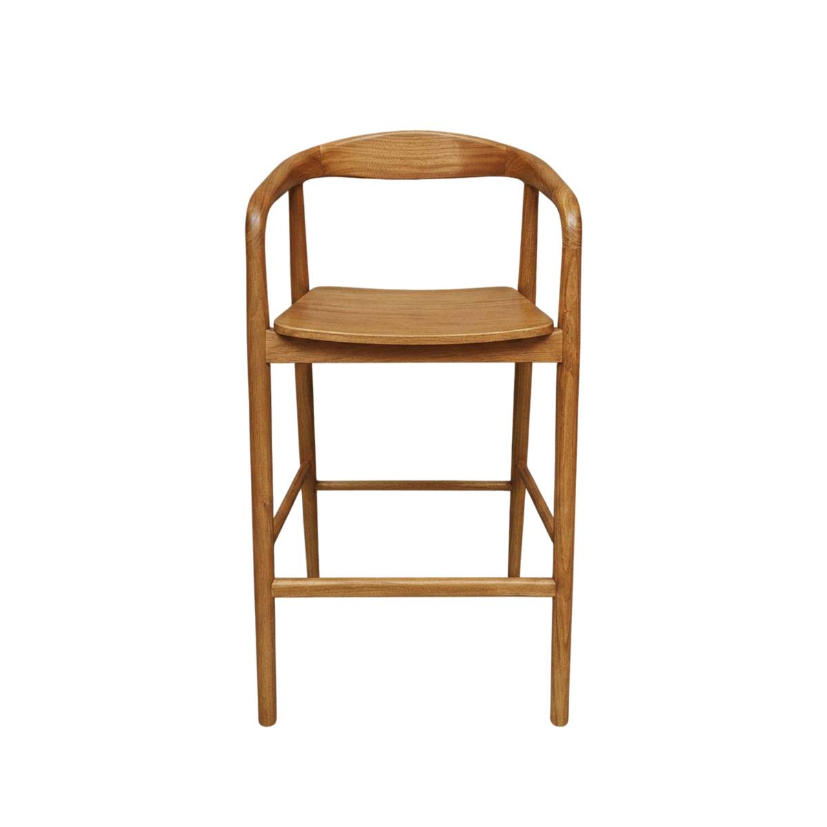 Tabouret de bar teck JUNE bois clair, MADE IN MEUBLES