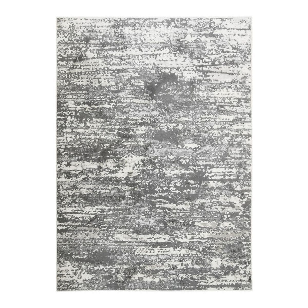 Tapis salon extra-doux motif lignes horizon  VESTALE HORIZON gris, THE DECO FACTORY