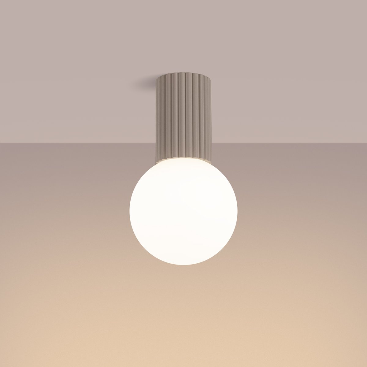 Plafonnier Aluminium Taupe G9 1 Halo marron, EDEN