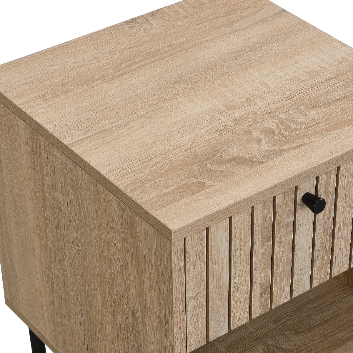 Table de chevet 1 tiroir effet chêne - SOLNA chêne, HOMIFAB