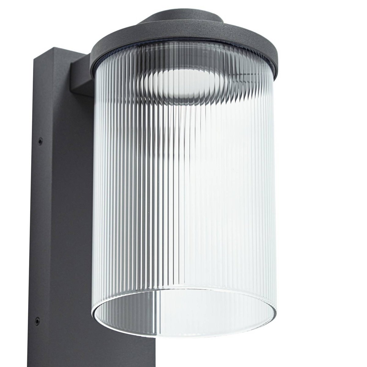 Applique extérieure en aluminium moderneLED anthracite, transparent, LUCANDE