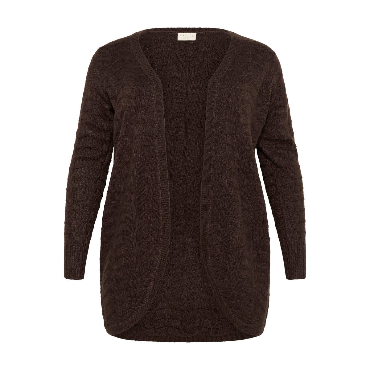 Cardigan à tricot marron black coffee, KAFFE CURVE