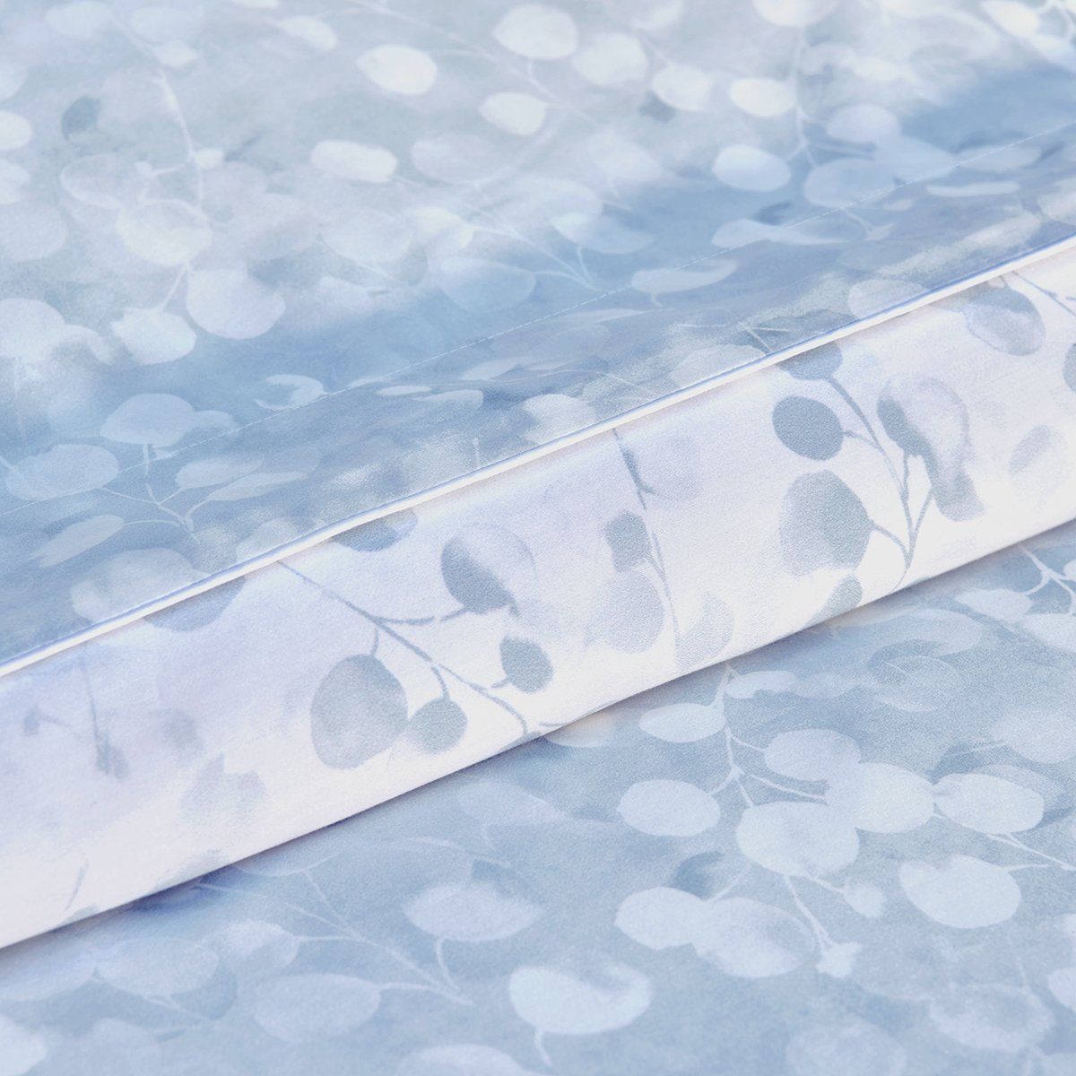 Drap Plat ROSÉE rosée bleu, ANNE DE SOLENE