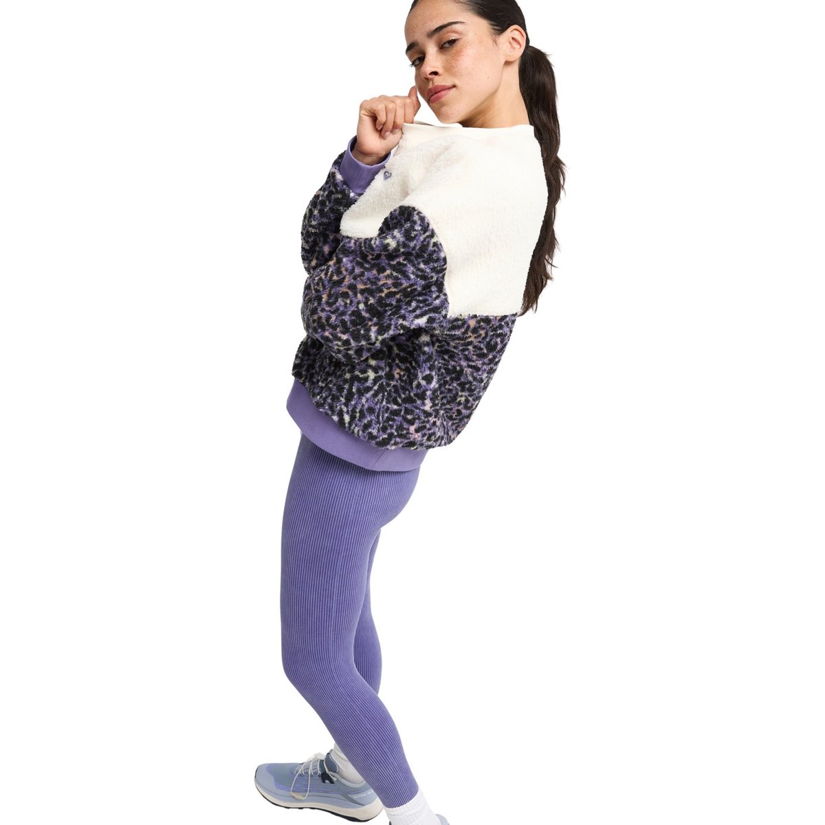 Polaire de sport WAVES OF WARMTH. blanc whisper white, ROXY