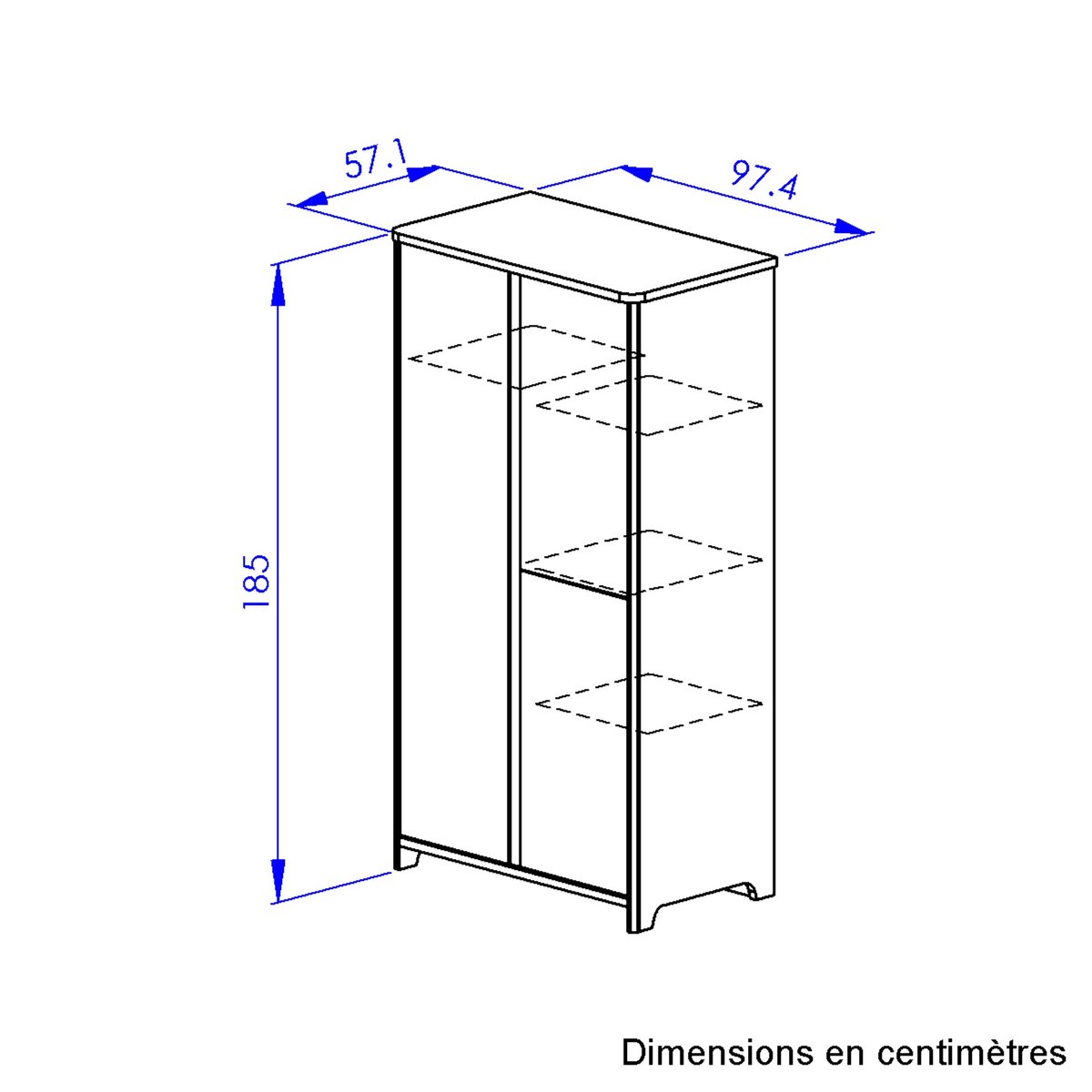 Armoire  3 portes SACHA beige, GALIPETTE
