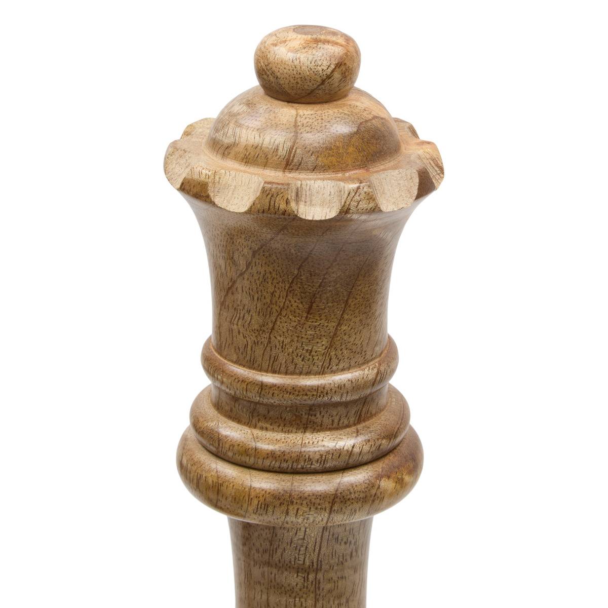 Pièce d'échec déco en manguier JOELY beige, ATMOSPHERA