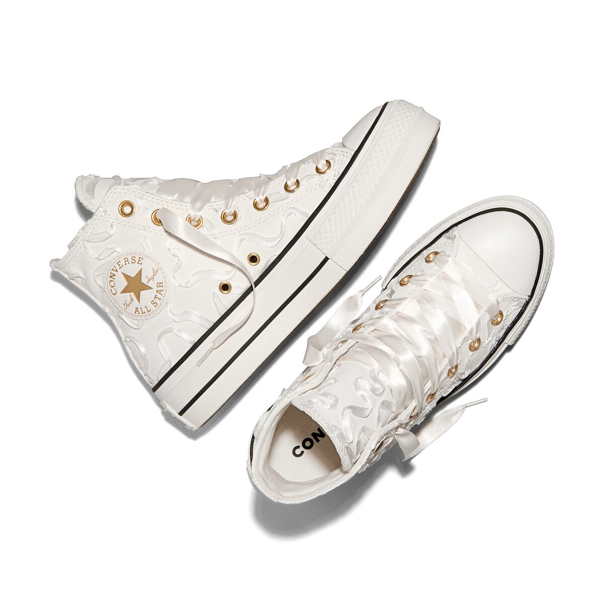Scarpe da ginnastica CHUCK TAYLOR ALL STAR LIFT HI RIBBON LACE ecru , CONVERSE
