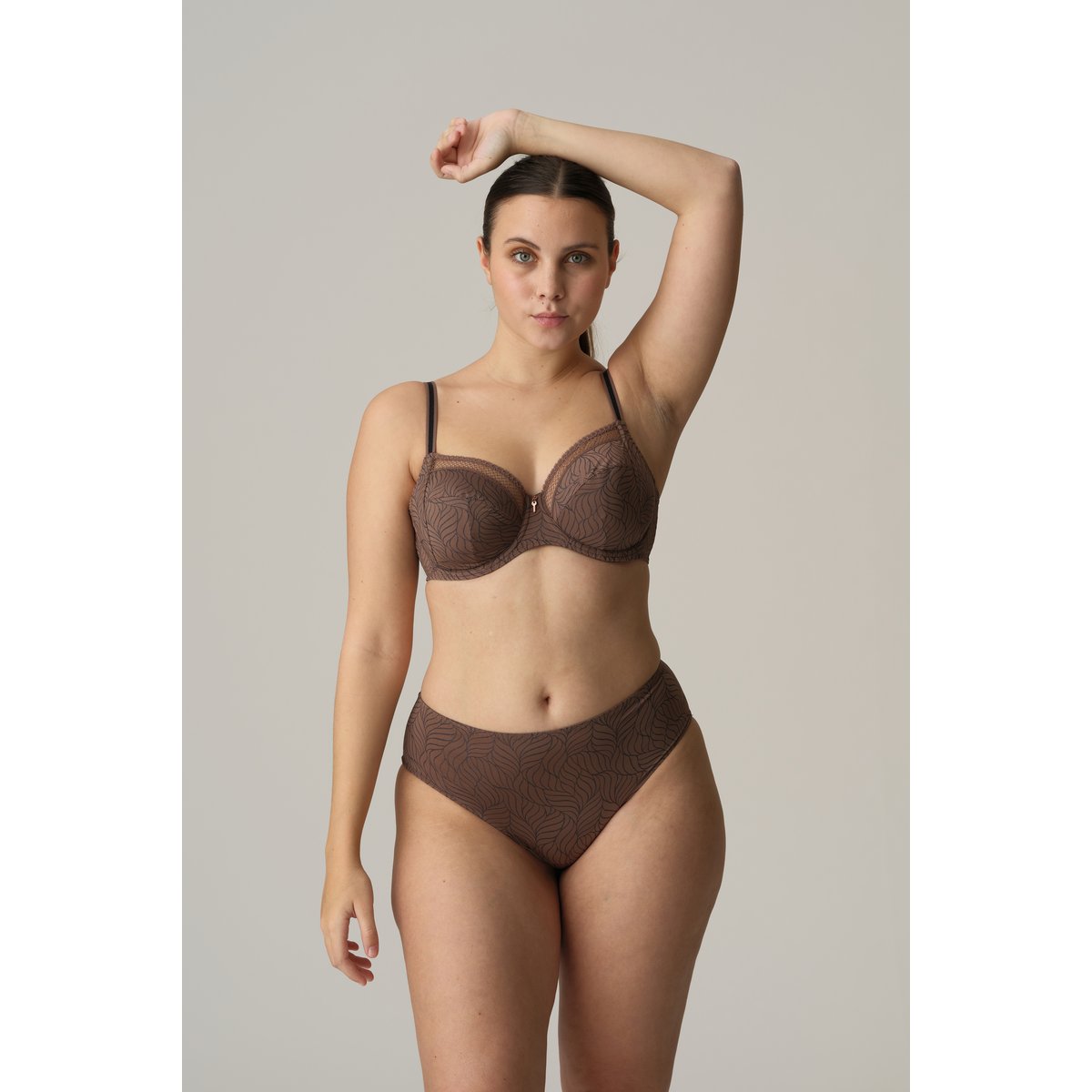 Slip taille haute AJUSCO marron - caribe taupe, PRIMADONNA