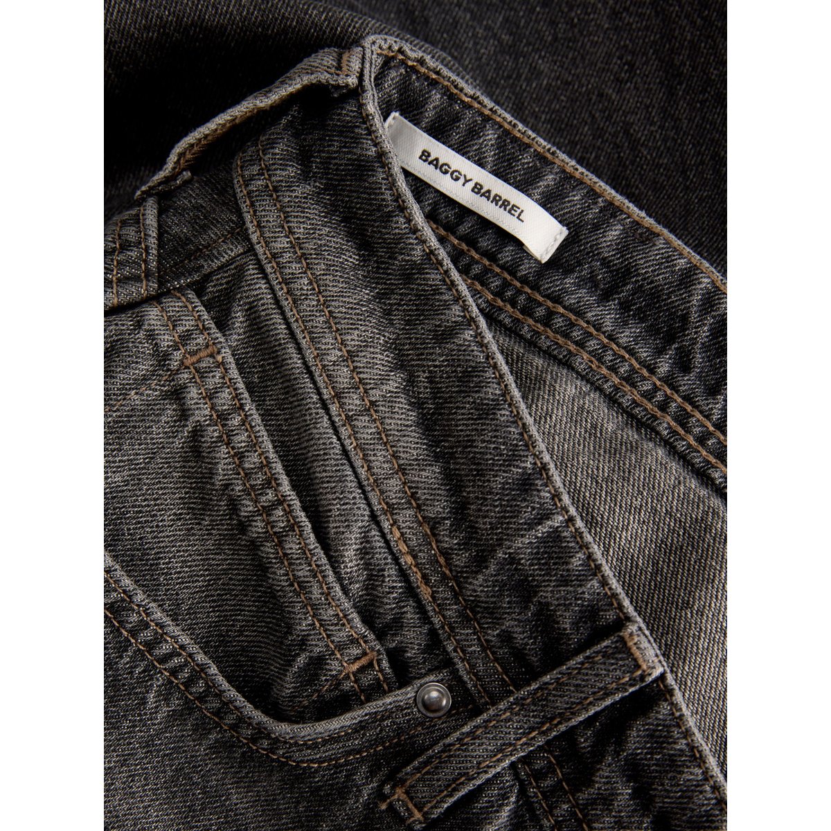 Jeans À Coupe Tonneau grey denim, JACK & JONES