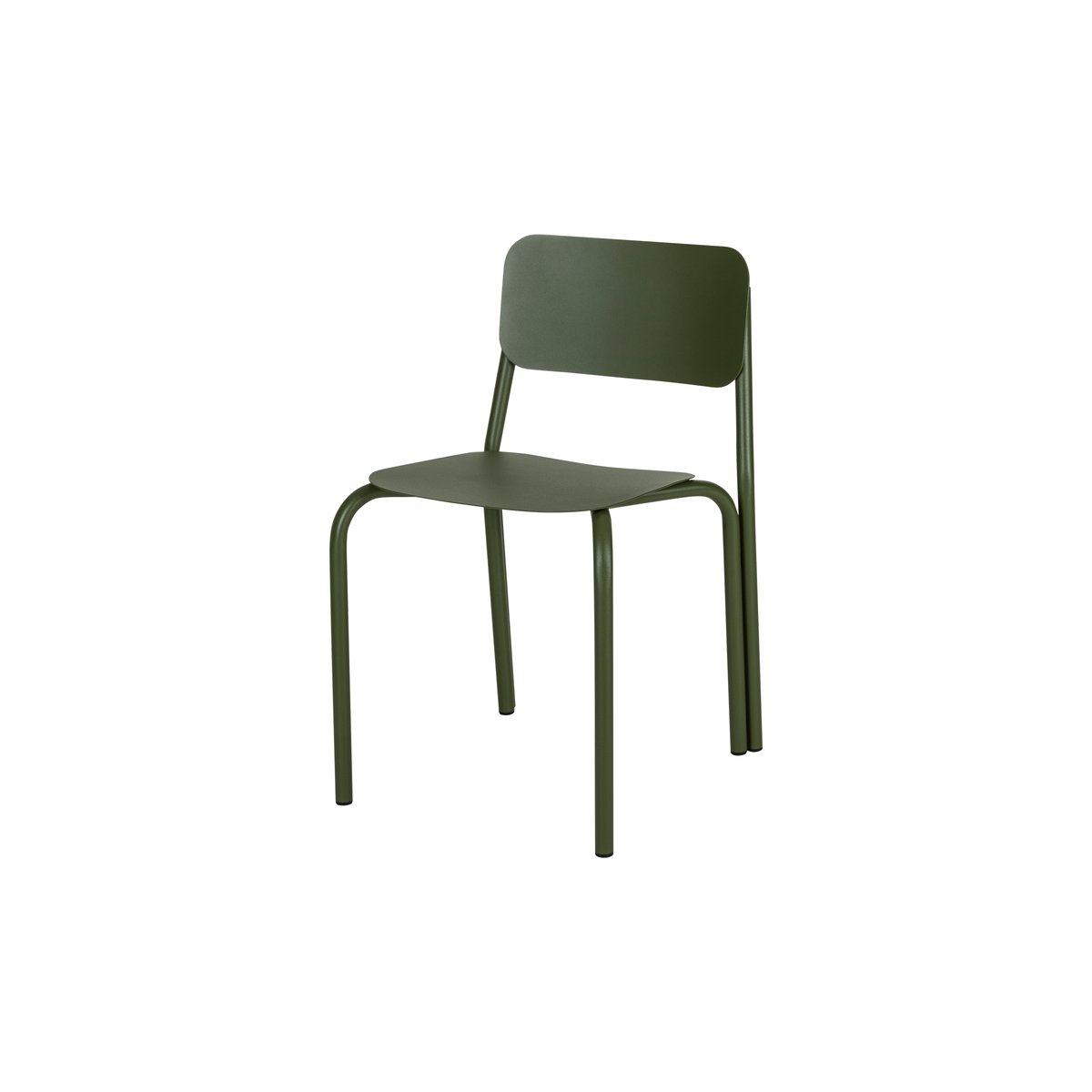 Chaise d'extérieur en acier galvanisé KEI vert forêt, NOO.MA