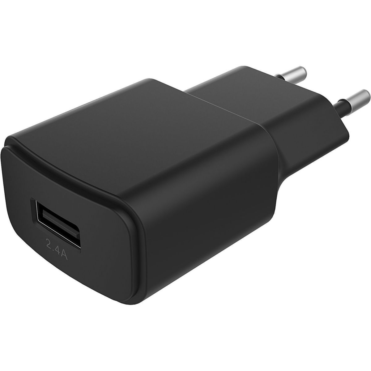 Chargeur USB-A 12W Noir couleur unique, LISTO