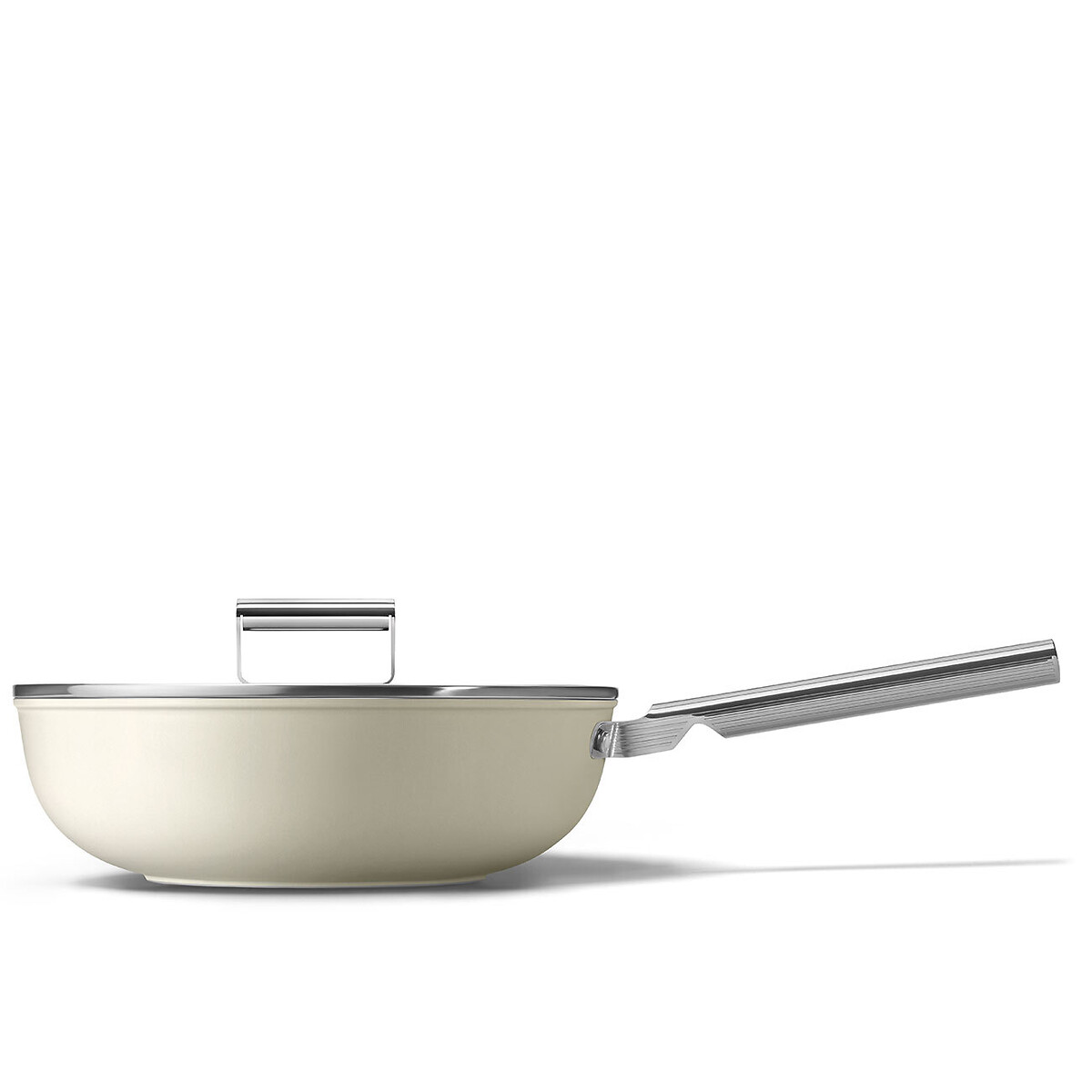 Wok antiaderente, 20cm, SMEG creme, SMEG