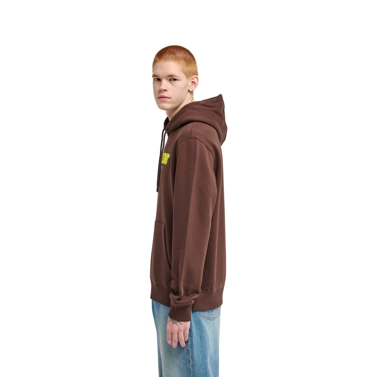 Sweat capuche FLUFF marron java, ELEMENT