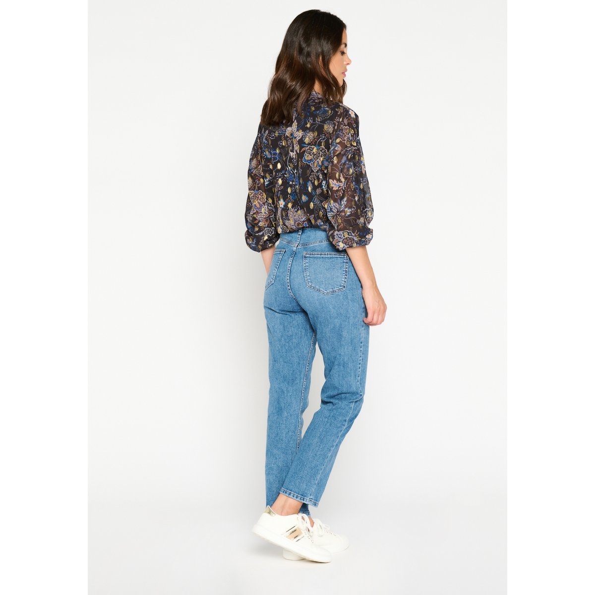 Jean droite taille haute medium blue, LOLALIZA