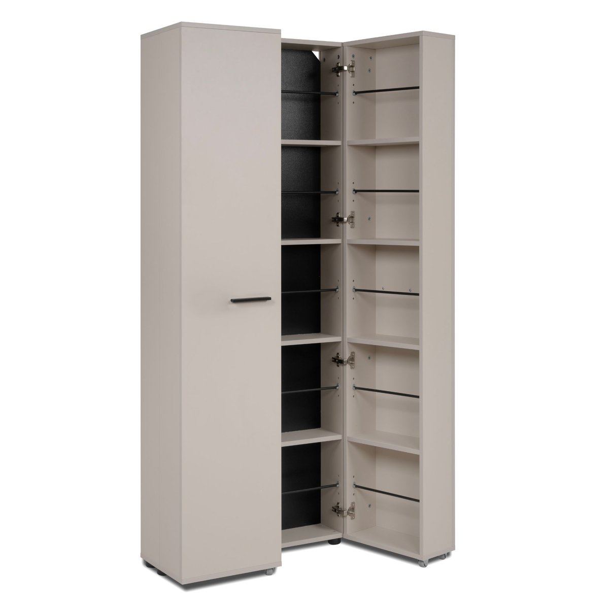 Meuble à chaussures 2 portes 35 paires beige, TERRE DE NUIT