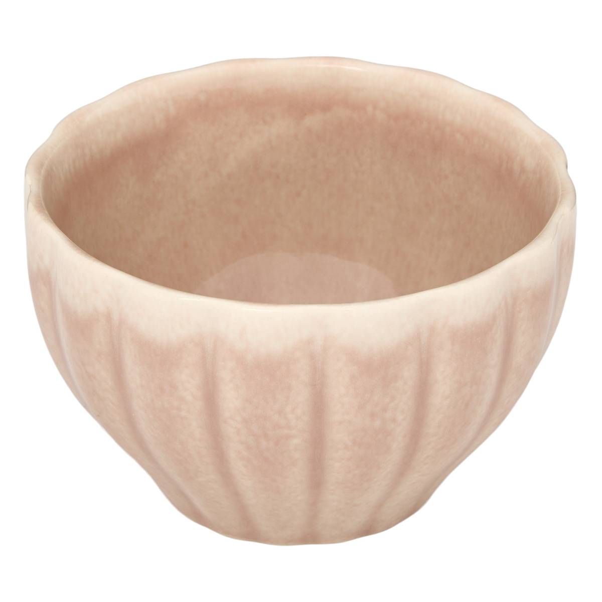 Lot de 4 coupelles ronde en grès ROMY rose, ATMOSPHERA