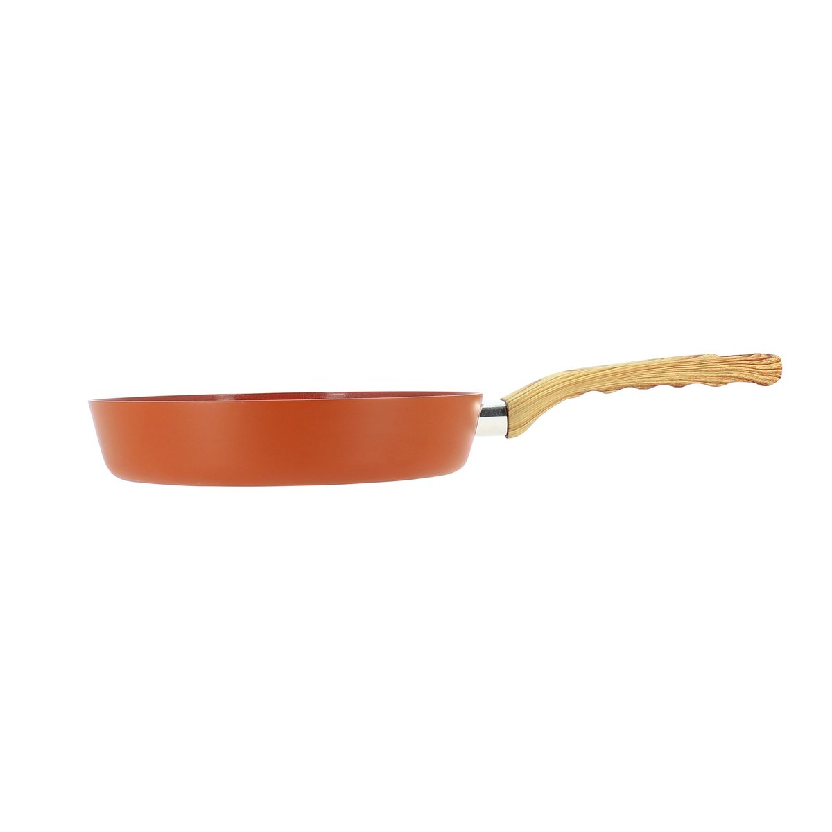 Poêle 24cm en aluminium recyclé, COLORAMA brique, MENASTYL