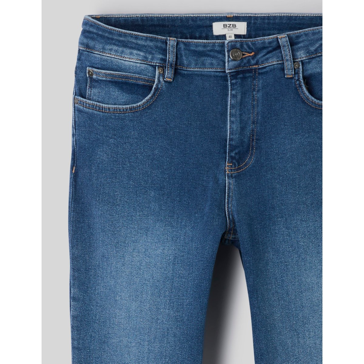 Jean slim bleu moyen, BZB