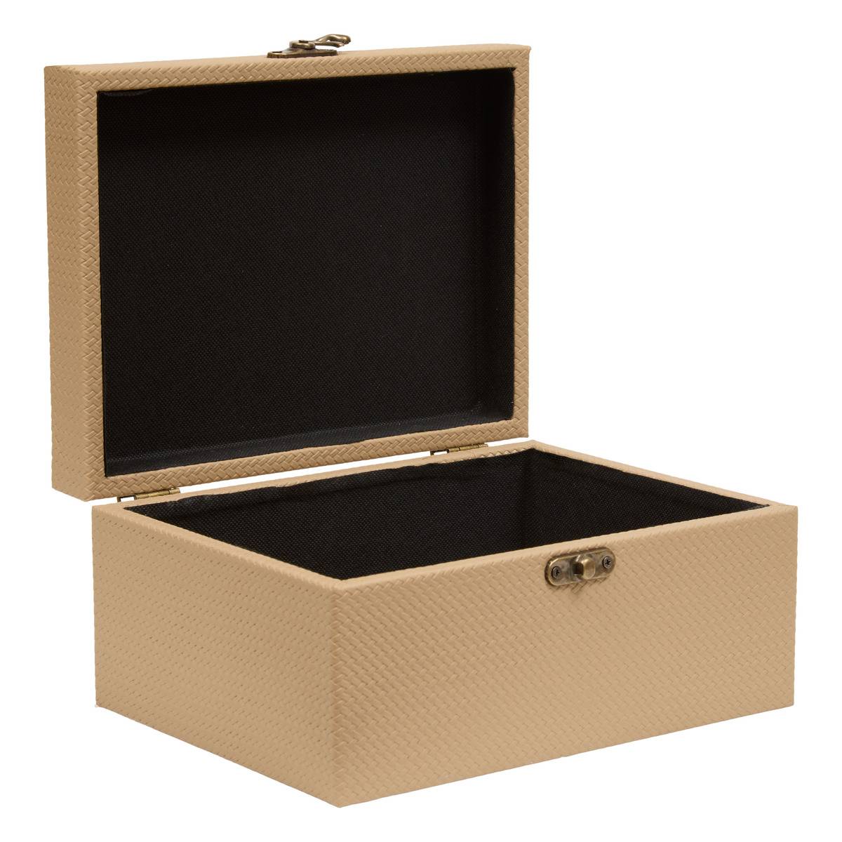 Lot de 4 boîtes rectangulaires BONIE taupe, ATMOSPHERA