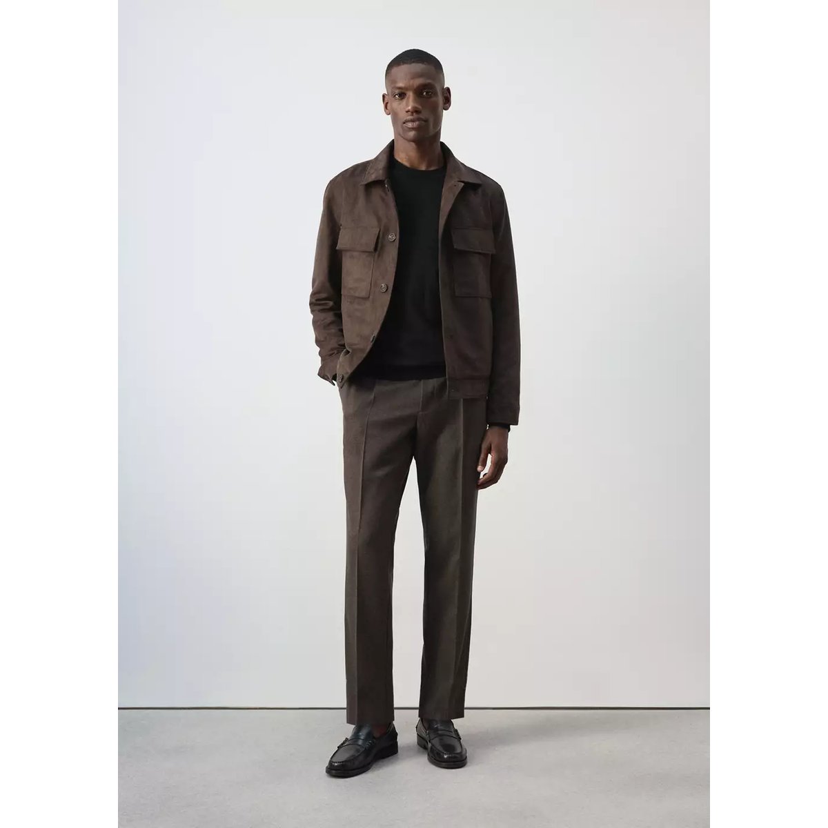 Veste effe daim poches marron, MANGO MAN