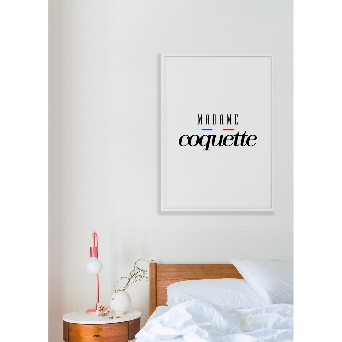 Affiche Madame Coquette blanc, L'AFFICHERIE