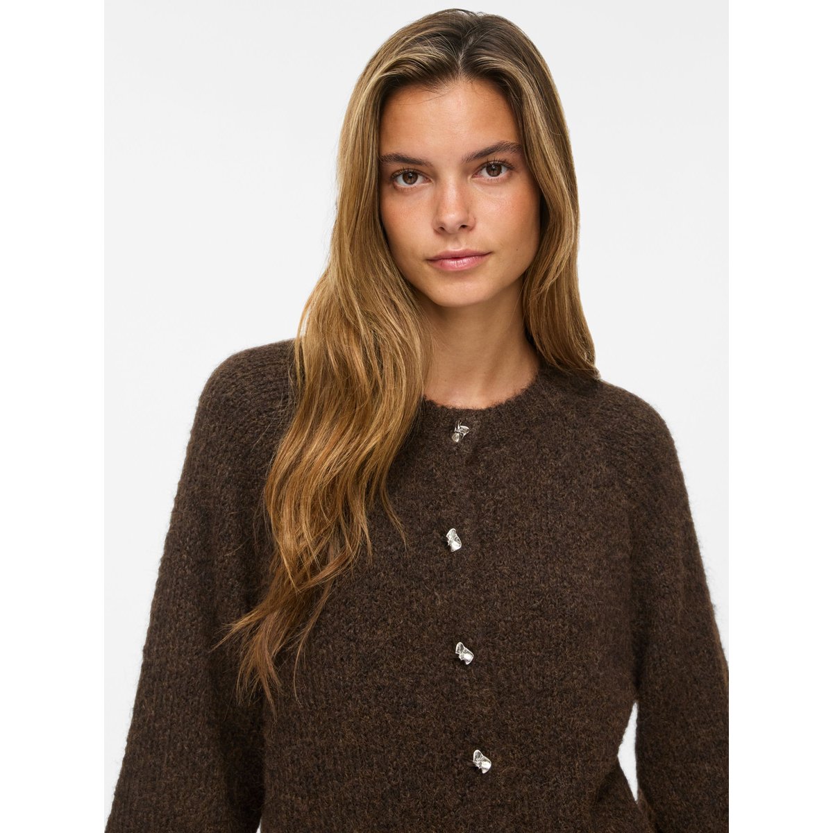 Cardigan En Maille marron - coffee bean1, VILA