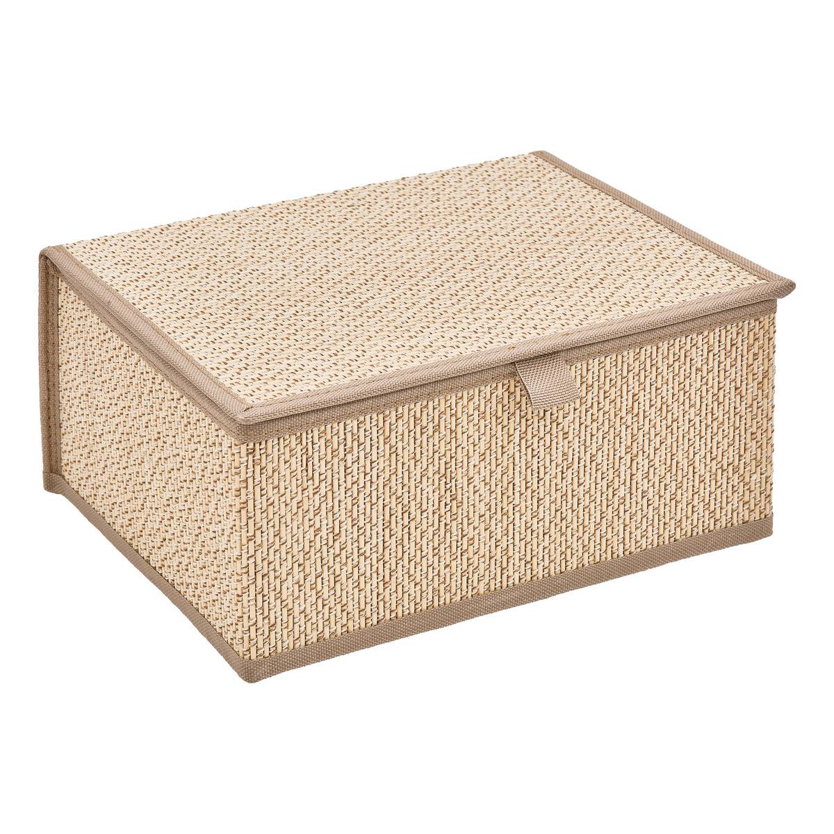 Lot de 3 paniers L25/30/33,5cm STEMY blanc, 5FIVE SIMPLY SMART