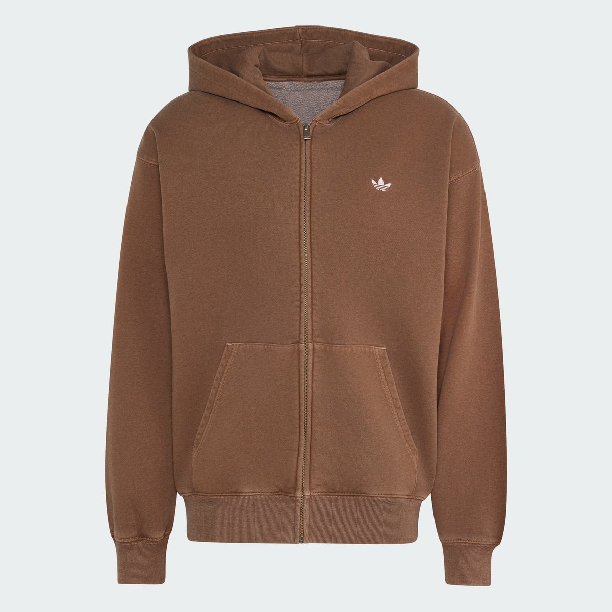 Sweat-Shirt À Capuche Zip Intégral Large Délavé Trèfle Essentials Sweat-Shirt À Capuche Zip Intégral Large Délavé Trèfle Essentials preloved brown, adidas Originals