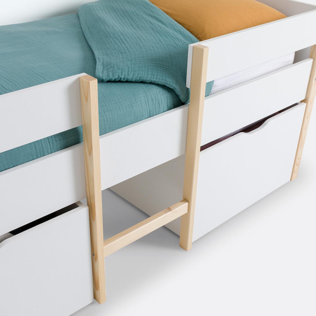 Lit mi-hauteur enfant, Danis blanc/bois, LA REDOUTE INTERIEURS