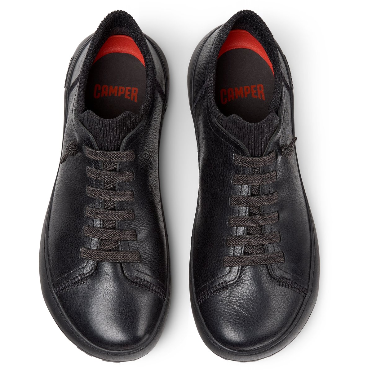 Baskets Peu Serra cuir noir, CAMPER
