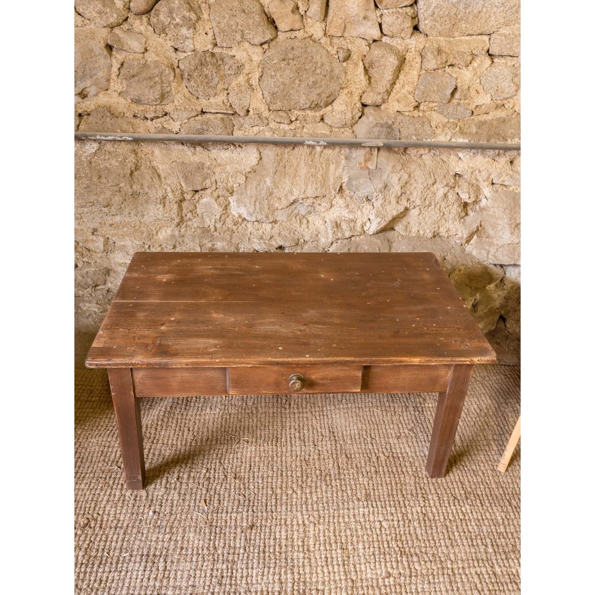 Table basse en bois Léonie N°1163 - Bon état bois foncé, DEBONGOUT