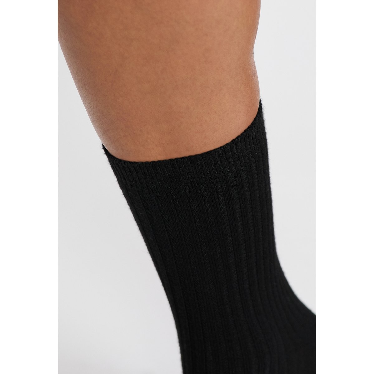Chaussettes effet côtelé LUNA RIB noir, ETAM