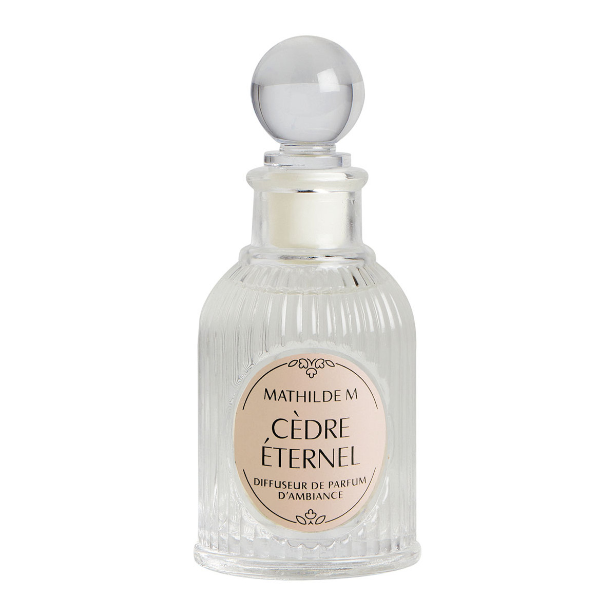 Diffuseur de parfum 90 ml CÈDRE ÉTERNEL transparent, MATHILDE M