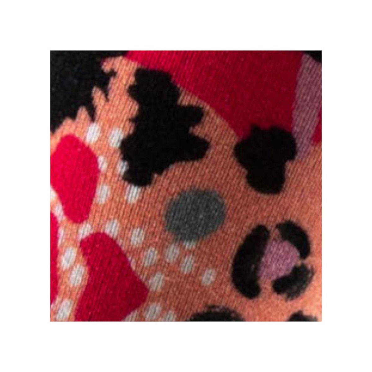 Mi-chaussettes femme imprimées peau de bête viscose de bambou rose, KINDY