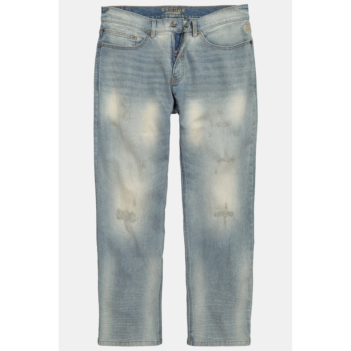 Jean en denim délavé jean blanchi, STHUGE