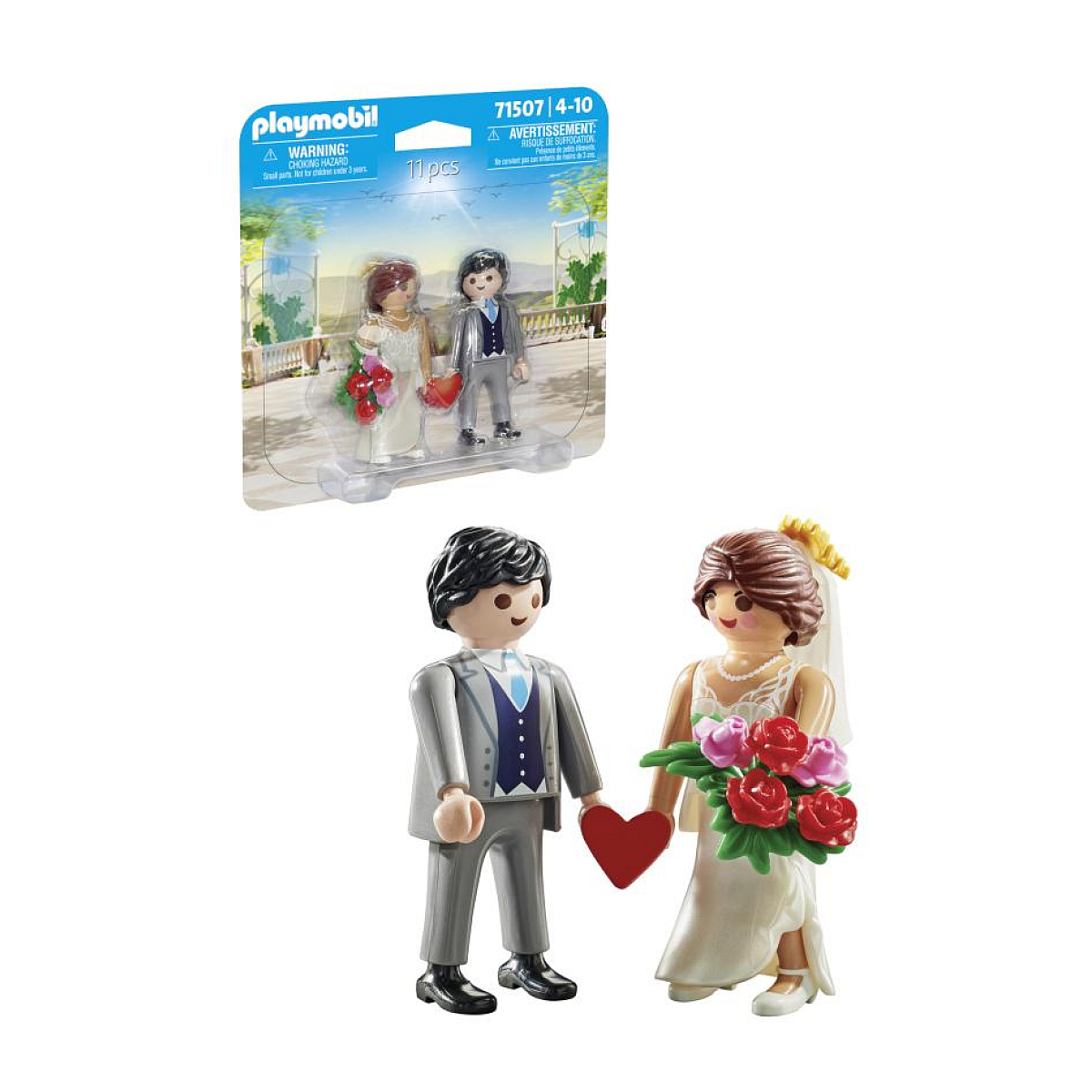 71507 - - Couple de maries bleu, PLAYMOBIL