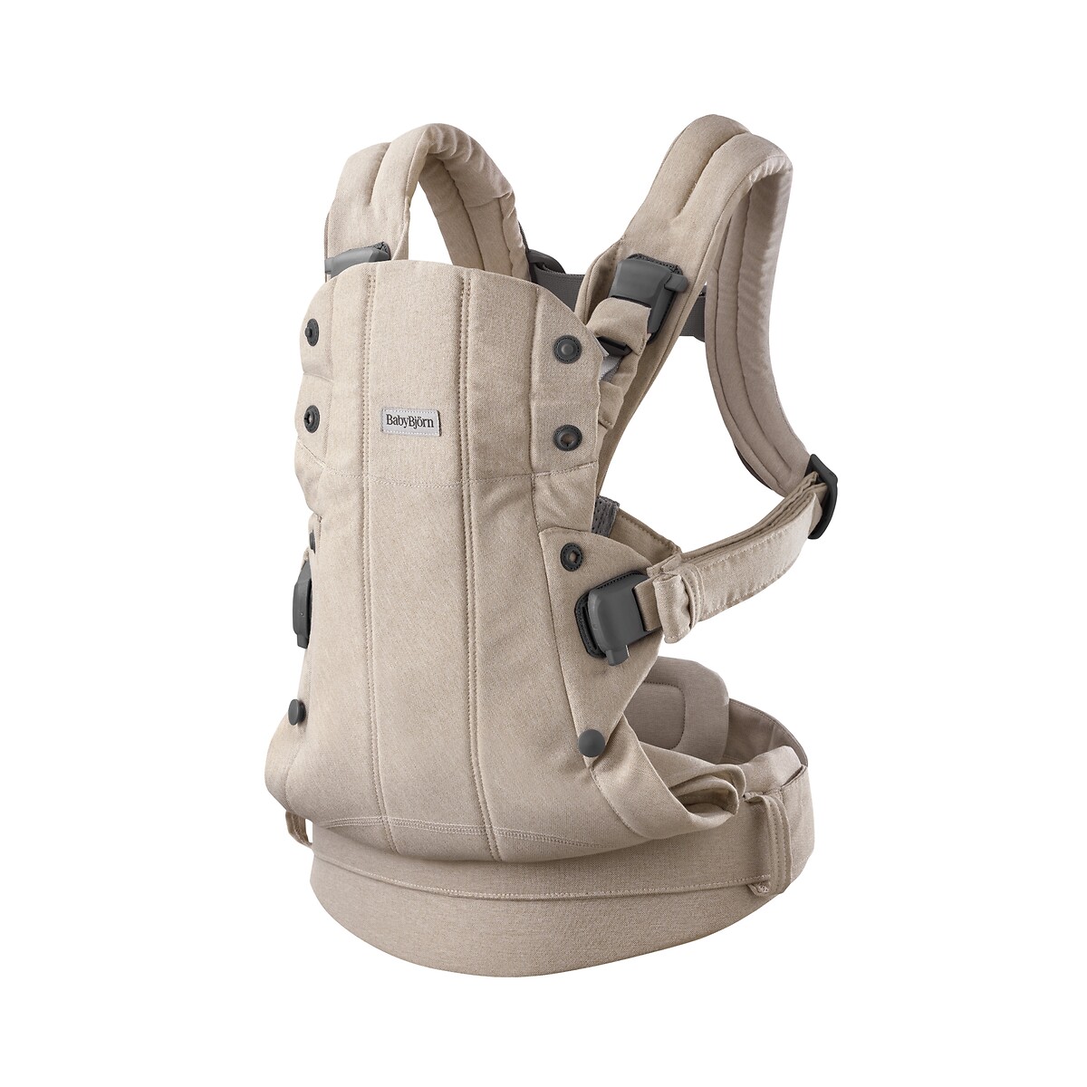 Porte bébé Harmony mélange tissé chiné beige clair, BABYBJORN