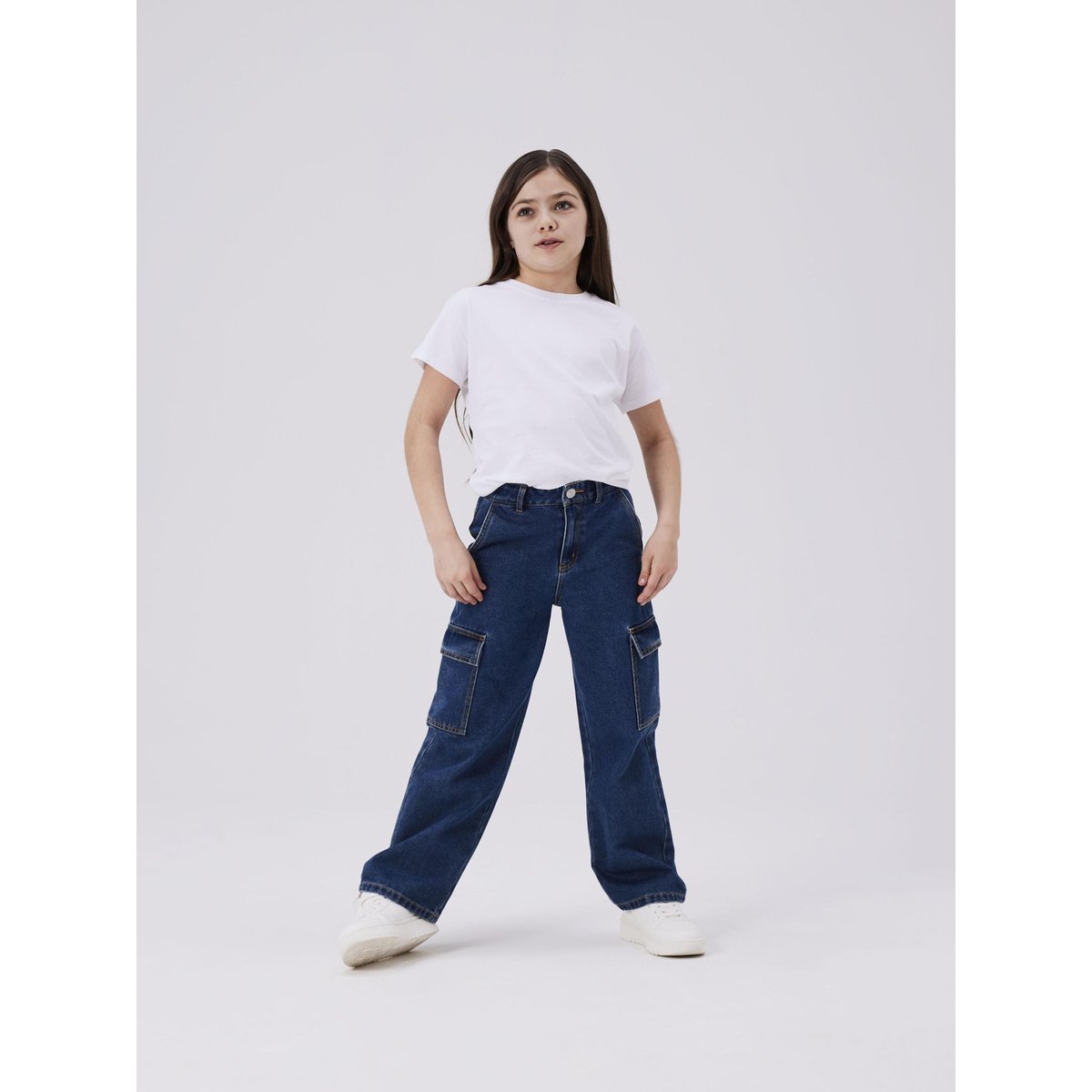 Jean Cargo dark blue denim, NAME IT