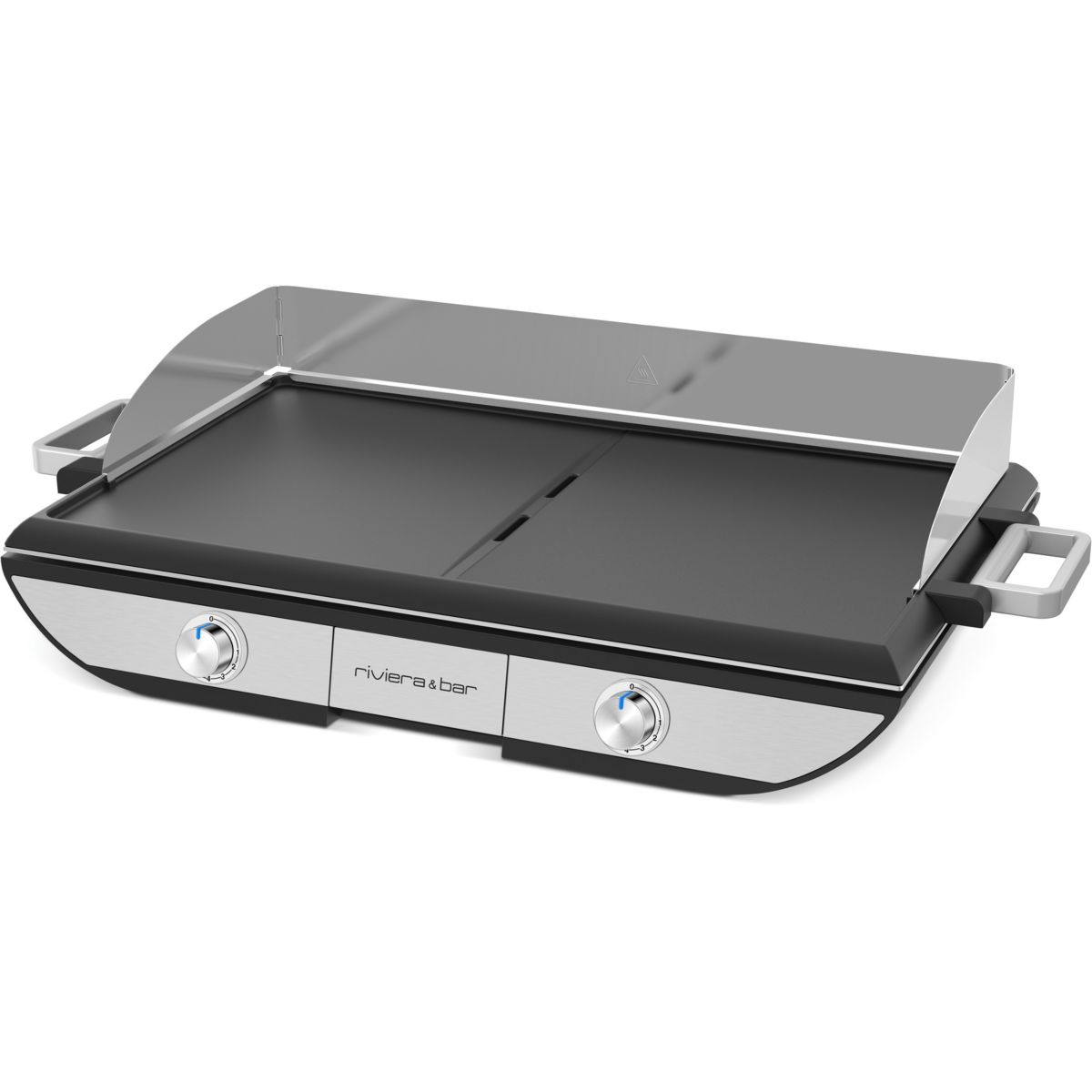 Plancha électrique QPL 650 noir gris à poser, 50x30 cm noir, RIVIERA & BAR