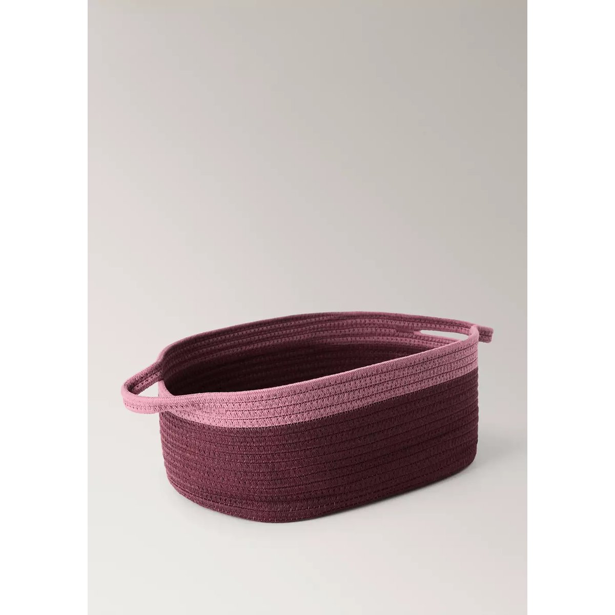 Panier 100 % coton bicolore bordeaux, MANGO HOME