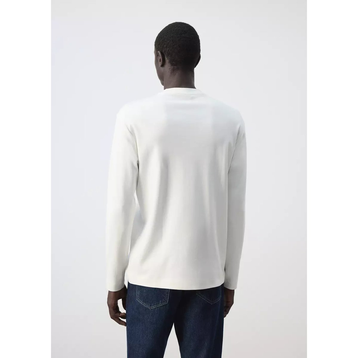 T-shirt 100 % coton regular-fit blanc, MANGO MAN