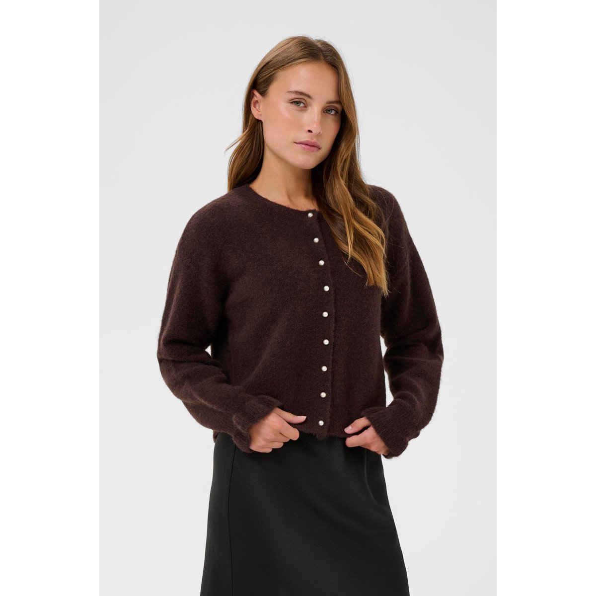 Cardigan à tricot marron  black coffee, KAFFE