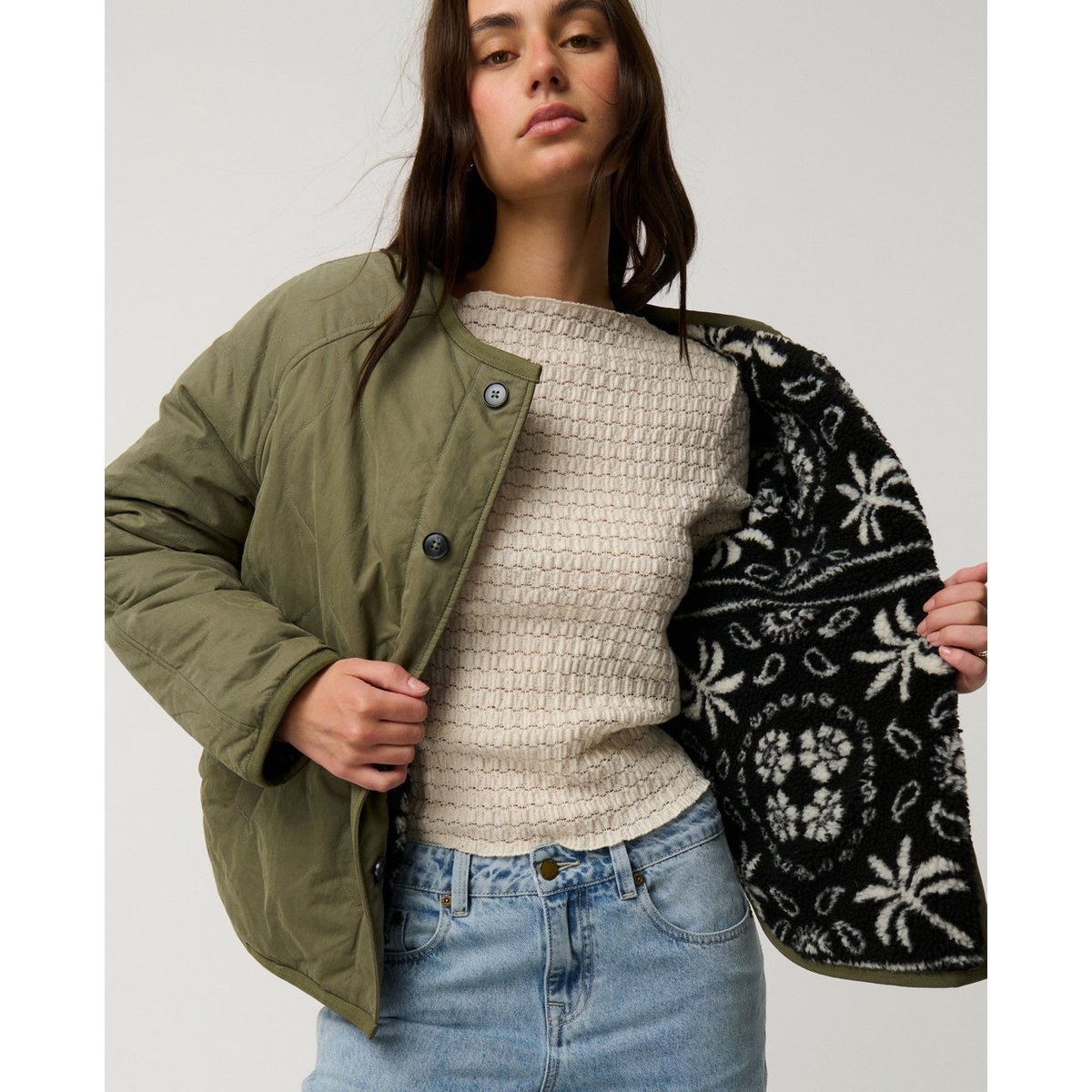Veste Reversible Bossa NOVA military green, RIP CURL