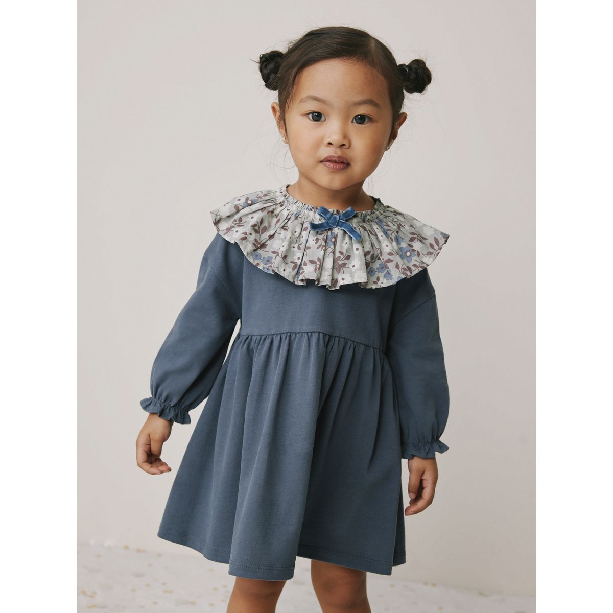 Robe à col et manches longues bleu, NEXT