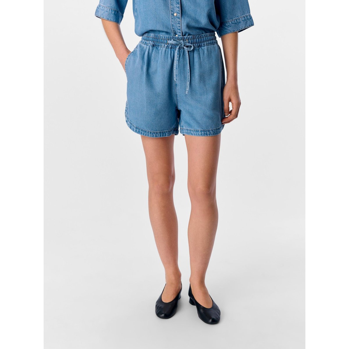 Shorts En Jean light blue denim, OBJECT