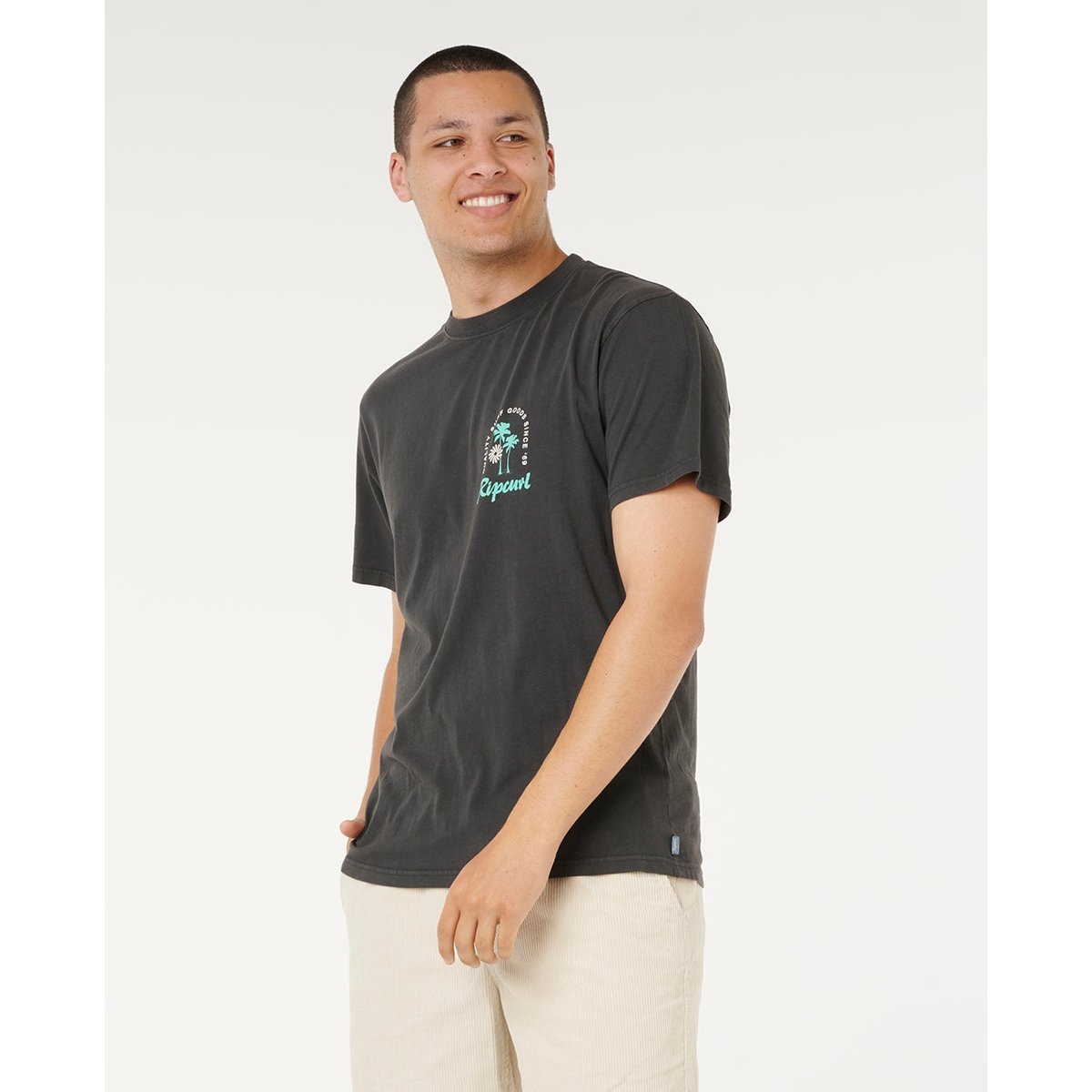 T-shirt Sunset Mod Cali noir délavé, RIP CURL