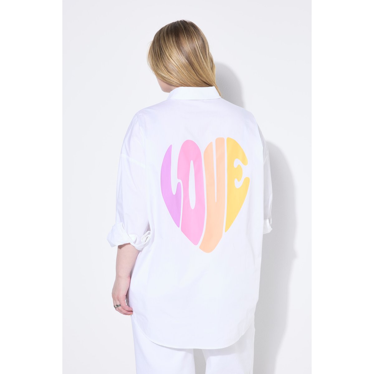 Chemisier oversize, imprimé dans le dos blanc cassé, STUDIO UNTOLD