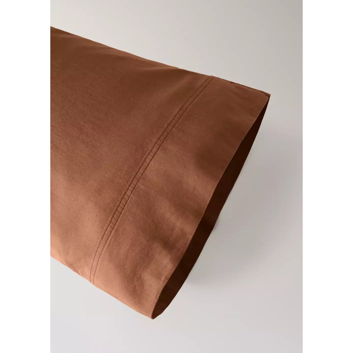 Taie d'oreiller coton lavé 45x110 cm caramel, MANGO HOME